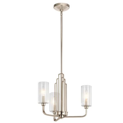 Quintiesse - KIMROSE rúdos csillár 3xE14/40W/230V Ø 45,9 cm, fényes króm