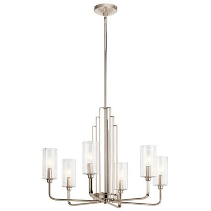 Quintiesse - Rudas csillár KIMROSE 6xE14/40W/230V átmérő 68,6 cm fényes króm