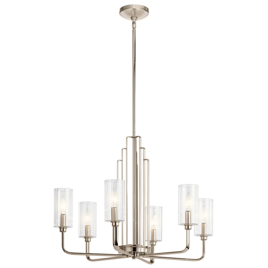 Quintiesse - Rudas csillár KIMROSE 6xE14/40W/230V átmérő 68,6 cm fényes króm