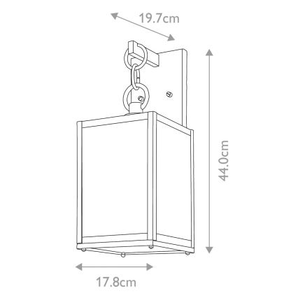 Quintiesse - Kültéri fali lámpa LAHDEN M 1xE27/60W/230V IP44 fekete/arany