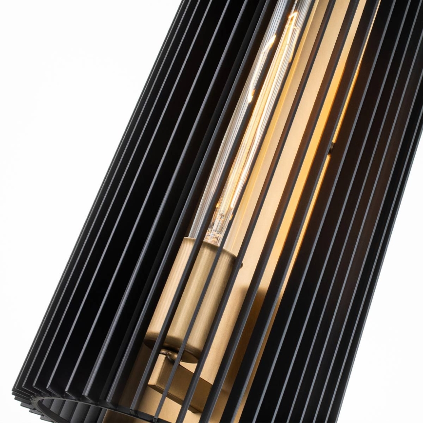 Quintiesse - Fali lámpa LINARA 1xE27/60W/230V fekete/arany