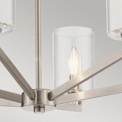 Quintiesse - Rudas csillár NYE 6xE14/40W/230V átm. 71,1 cm matt króm