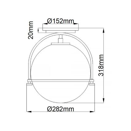 Quintiesse - SOMERSET mennyezeti lámpa 1xE27/60W/230V átm. 28,2 cm fekete