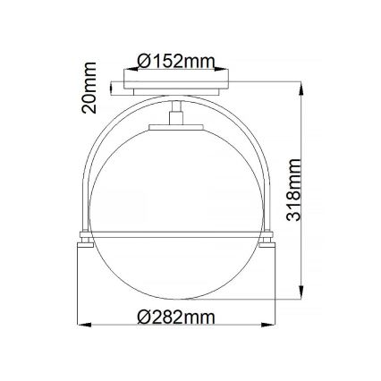Quintiesse - Mennyezeti lámpa SOMERSET 1xE27/60W/230V átm. 28,2 cm matt króm