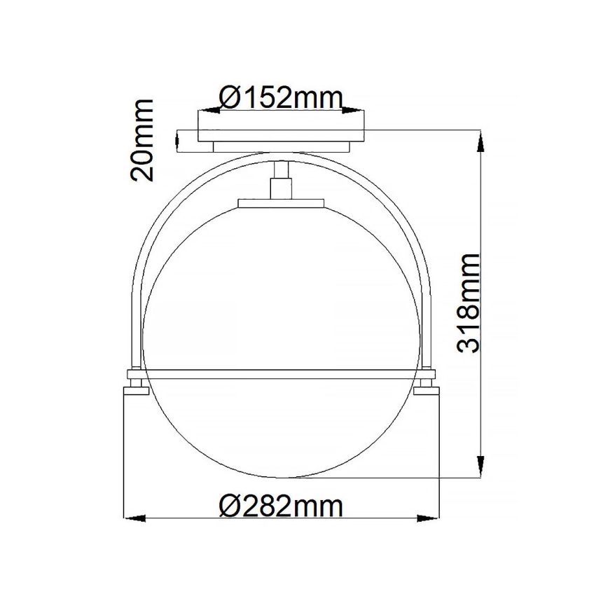 Quintiesse - Mennyezeti lámpa SOMERSET 1xE27/60W/230V átm. 28,2 cm matt króm