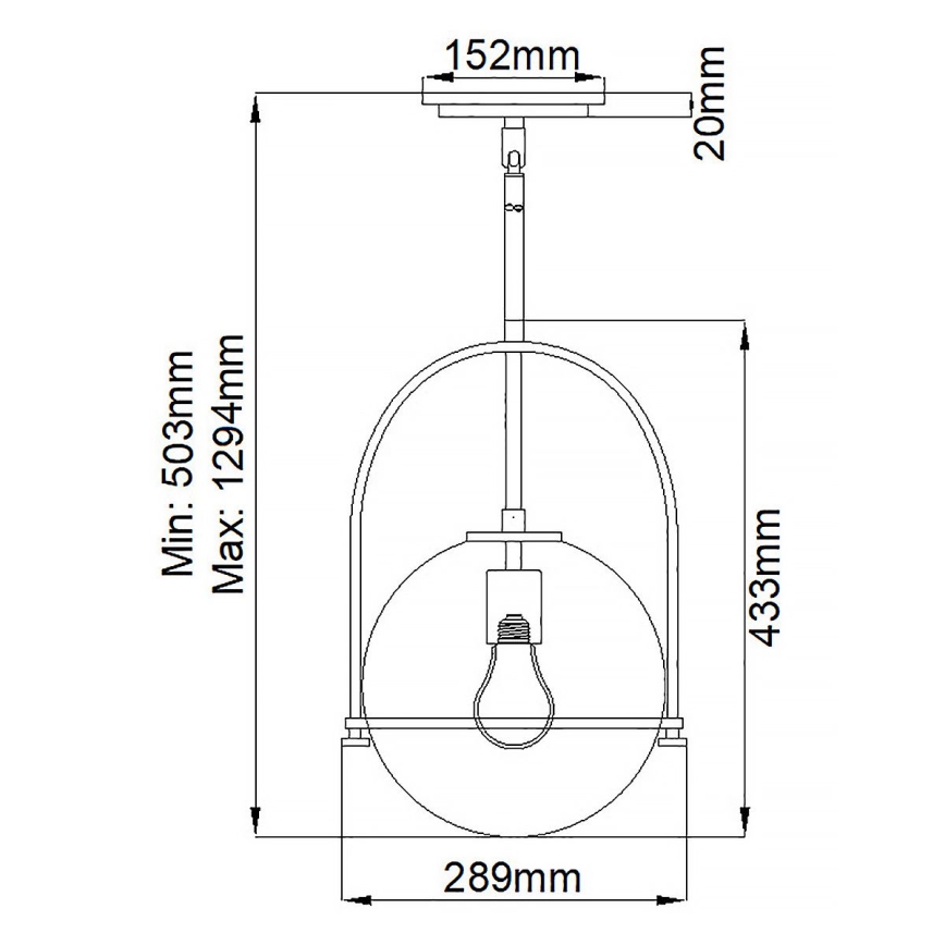 Quintiesse - SOMERSET rúddal szerelt csillár 1xE27/60W/230V, átm. 28,9 cm, bronz