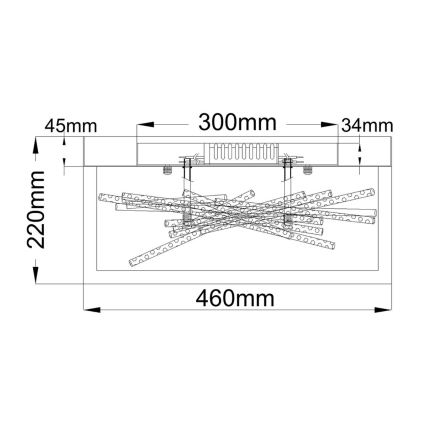 Quintiesse - LED mennyezeti lámpa STYX LED/8W/230V fekete/arany