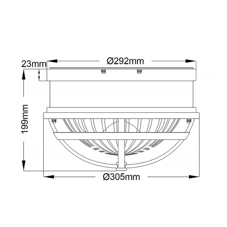 Quintiesse - Mennyezeti lámpatest TOLLIS 2xE27/40W/230V átm. 30,5 cm aranyszínű