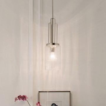 Quintiesse - Rúdra szerelt csillár KIMROSE 1xE27/60W/230V átm. 17,8 cm fényes króm