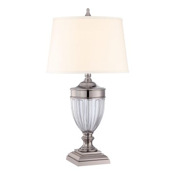 Quoizel - Asztali lámpa DENNISON 1xE27/60W/230V fényezett króm