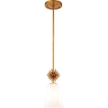 Quoizel - Csillár rúdon STARING 1xE27/40W/230V átm. 18,4 cm arany/patinás/fehér