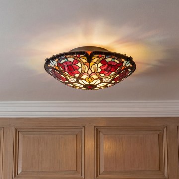 Quoizel - Mennyezeti lámpatest Tiffany LARISSA 2xE27/40W/230V átm. 41,2 cm