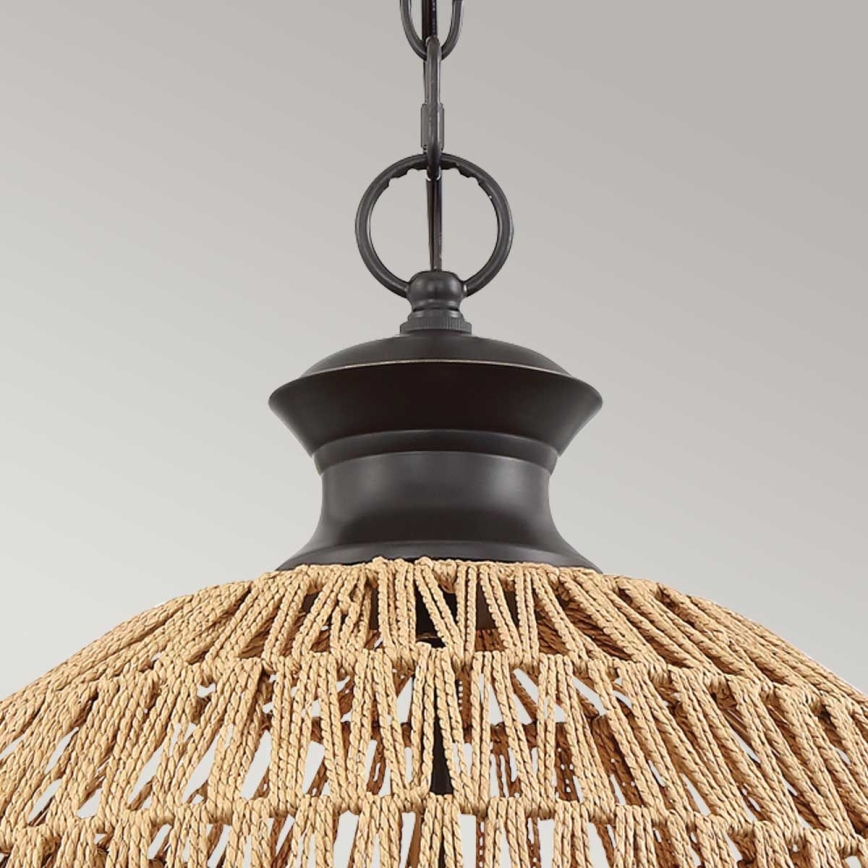 Quoizel - Láncos csillár CASABLANCA 3xE27/60W/230V barna