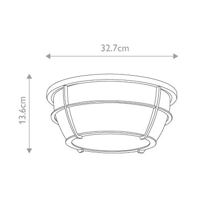 Quoizel - Fürdőszobai mennyezeti lámpatest CHANCE 2xE27/60W/230V IP44