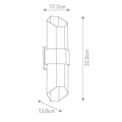 Quoizel - LED Kültéri lámpa CHASM 2xLED/9,5W/230V IP44