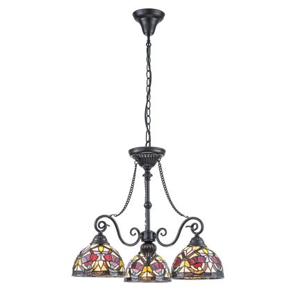 Quoizel - Tiffany LARISSA láncos csillár 3xE27/60W/230V átm. 63,6 cm