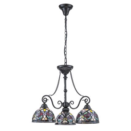 Quoizel - Tiffany LARISSA láncos csillár 3xE27/60W/230V átm. 63,6 cm