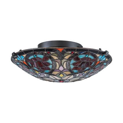 Quoizel - Mennyezeti lámpatest Tiffany LARISSA 2xE27/40W/230V átm. 41,2 cm