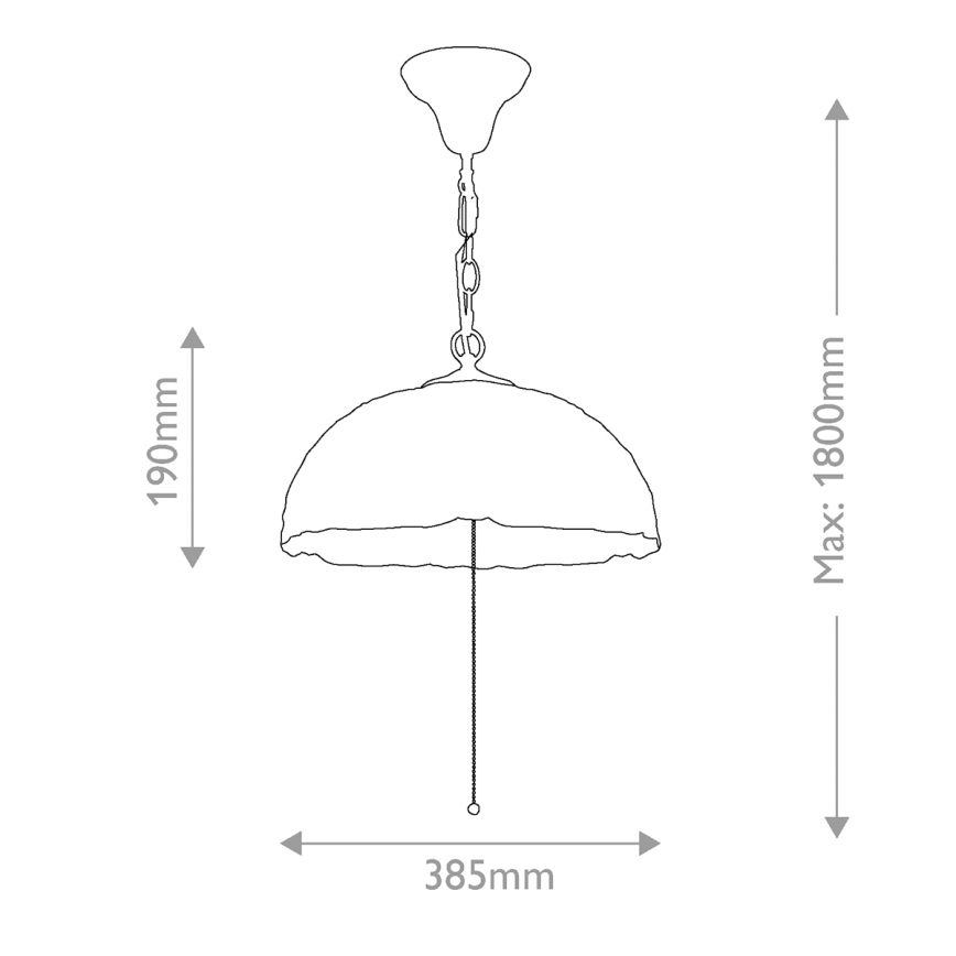 Quoizel - Tiffany LARISSA láncos csillár 3x E27/60W/230V, átmérő 38,5 cm
