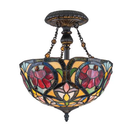 Quoizel - Tiffany LARISSA felületre szerelhető csillár 2xE27/60W/230V Ø 35 cm