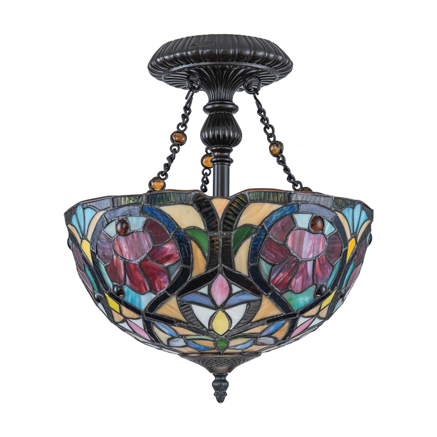 Quoizel - Tiffany LARISSA felületre szerelhető csillár 2xE27/60W/230V Ø 35 cm