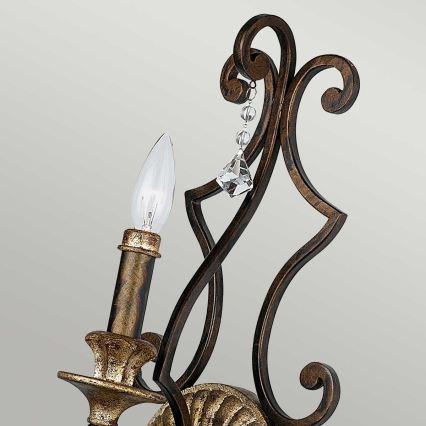 Quoizel - MARQUETTE fali lámpa 1xE14/60W/230V bronzszínű