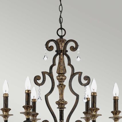 Quoizel - MARQUETTE láncos csillár 6xE14/60W/230V bronz