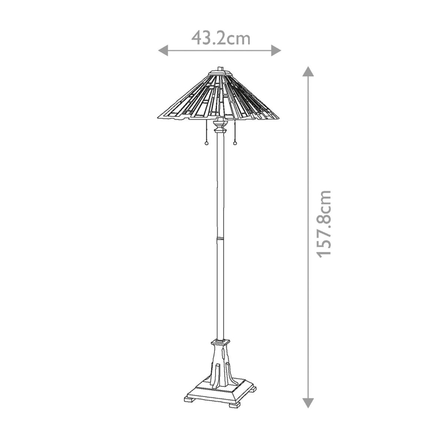 Quoizel - Tiffany állólámpa MAYBECK 2xE27/60W/230V