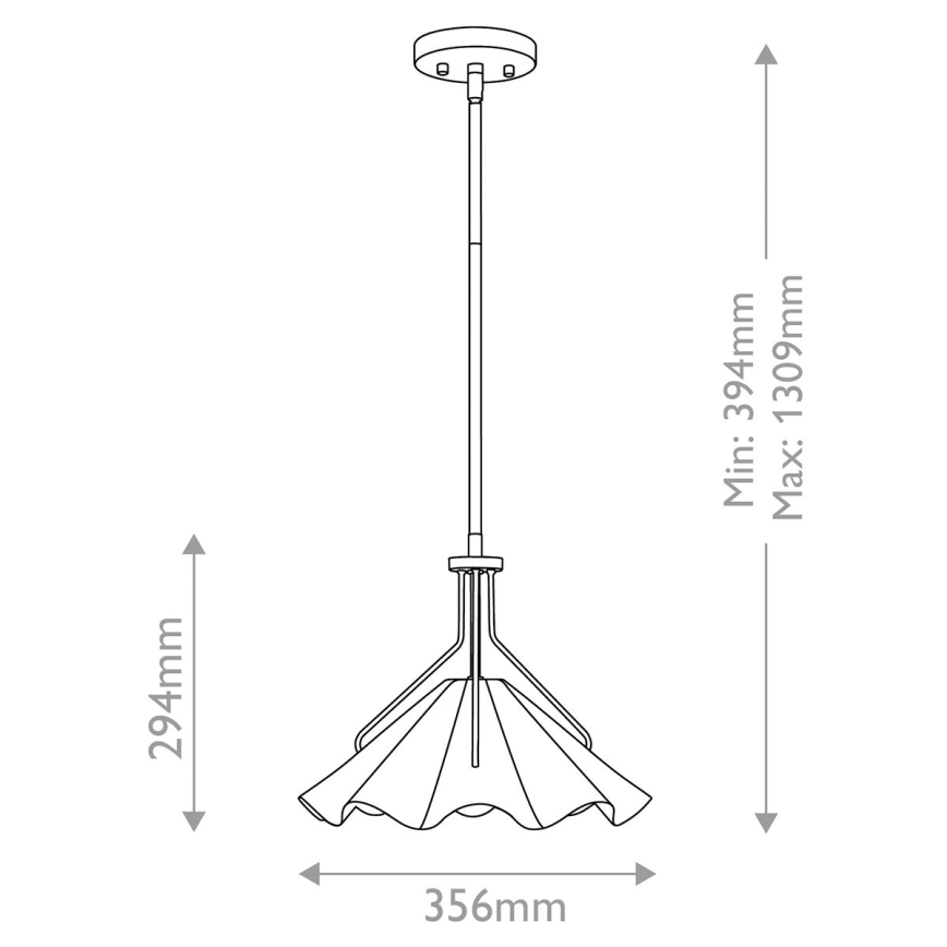 Quoizel - Csillár rúdon MEJIA 1xE27/60W/230V átm. 35,6 cm réz