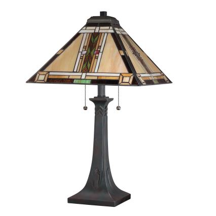 Quoizel - Asztali lámpa Tiffany NAVAJO 2xE27/60W/230V