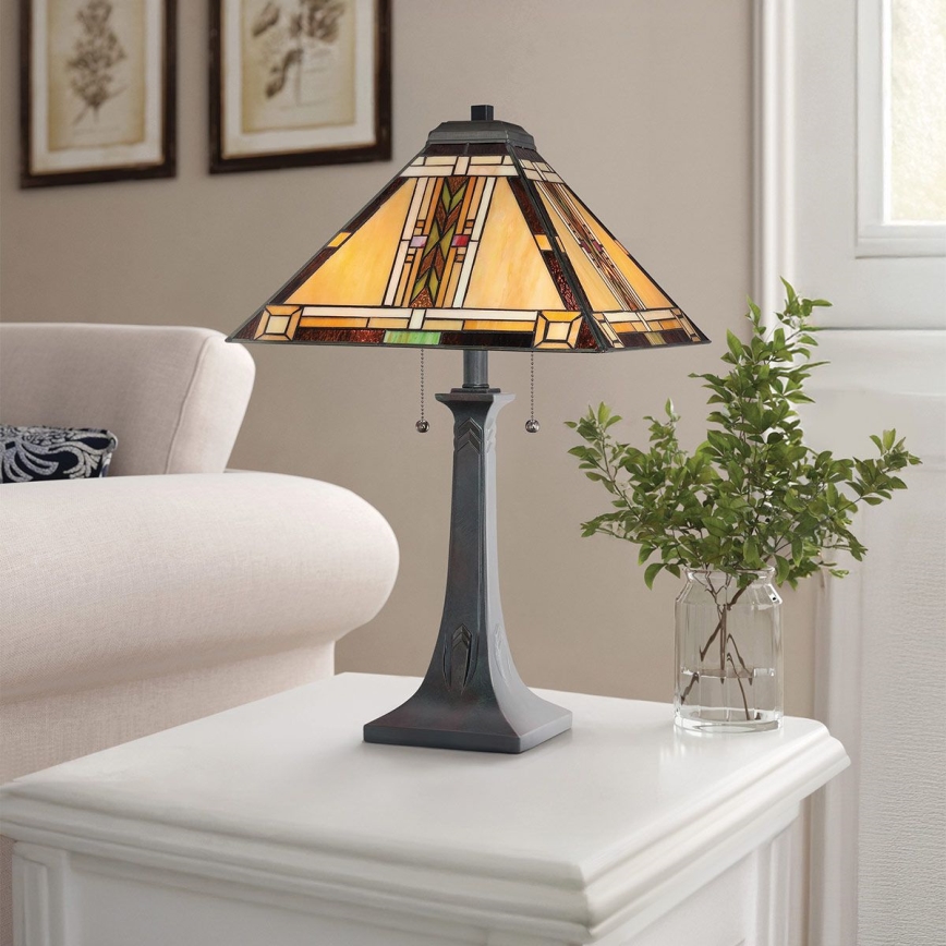 Quoizel - Tiffany NAVAJO asztali lámpa 2xE27/60W/230V