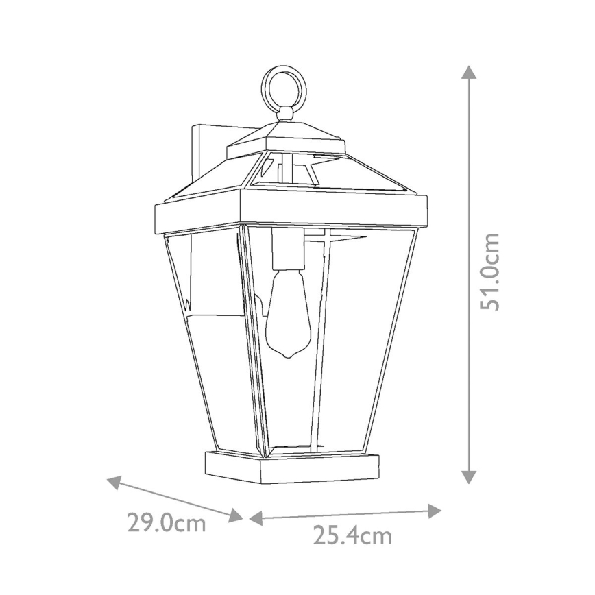 Quoizel - Kültéri fali lámpa RAVINE 1xE27/60W/230V IP44 barna