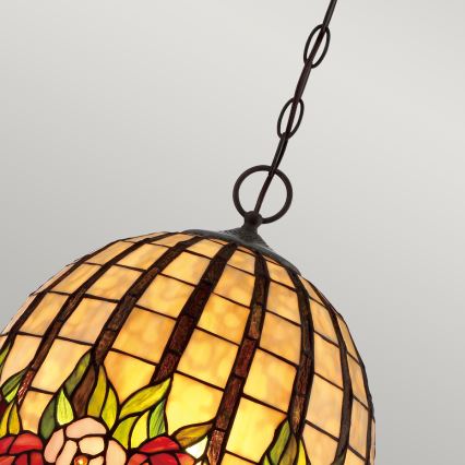 Quoizel - Tiffany ROSECLIFFE láncos csillár 3xE27/100W/230V