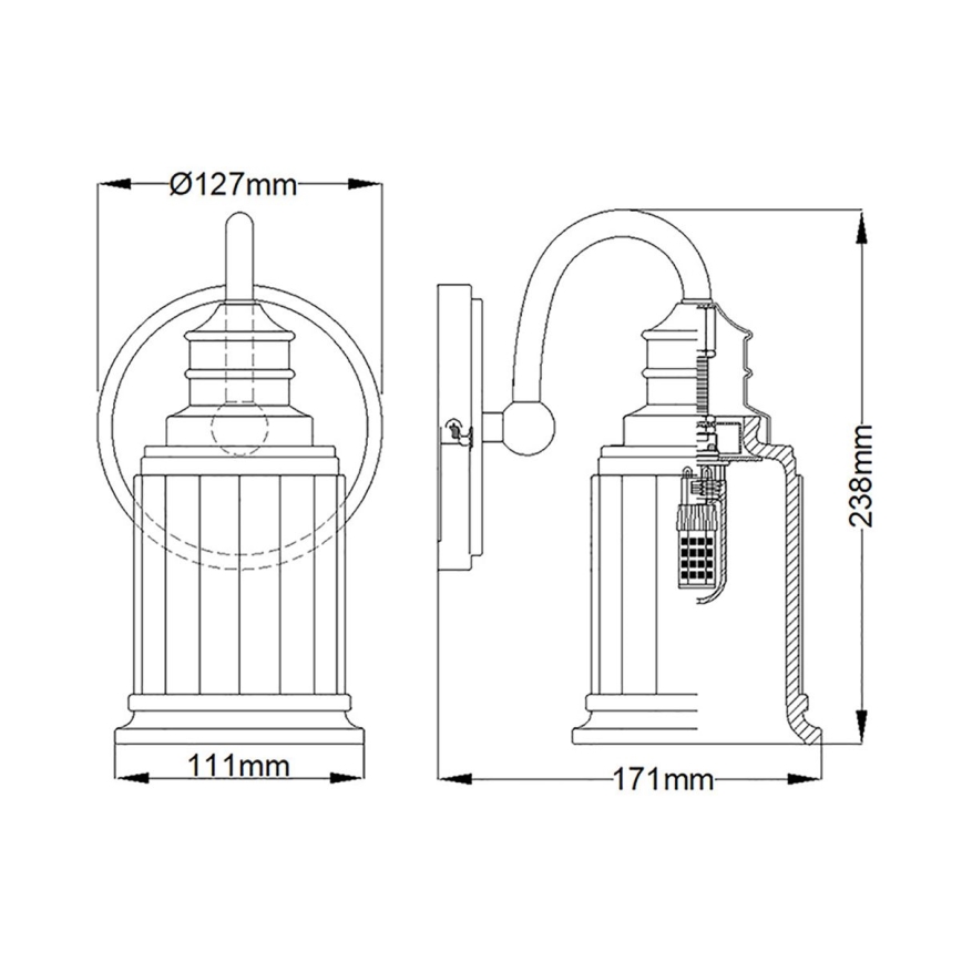 Quoizel - LED Fürdőszobai fali lámpa SWELL 1xG9/3W/230V IP44