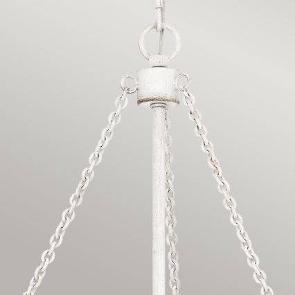 Quoizel - Láncos csillár WAYLON 4xE27/60W/230V, átm. 50,4 cm, barna/fehér