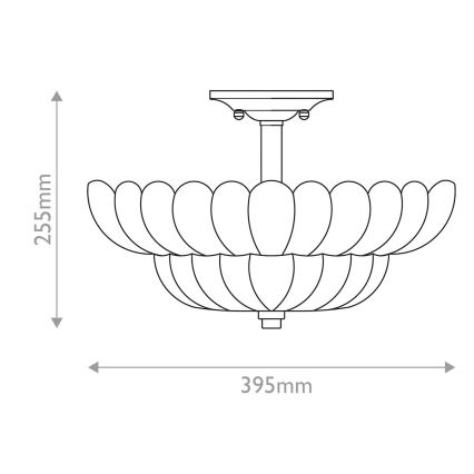 Quoizel - Mennyezeti lámpa WHITECAP 4xE14/40W/230V átm. 39,5 cm