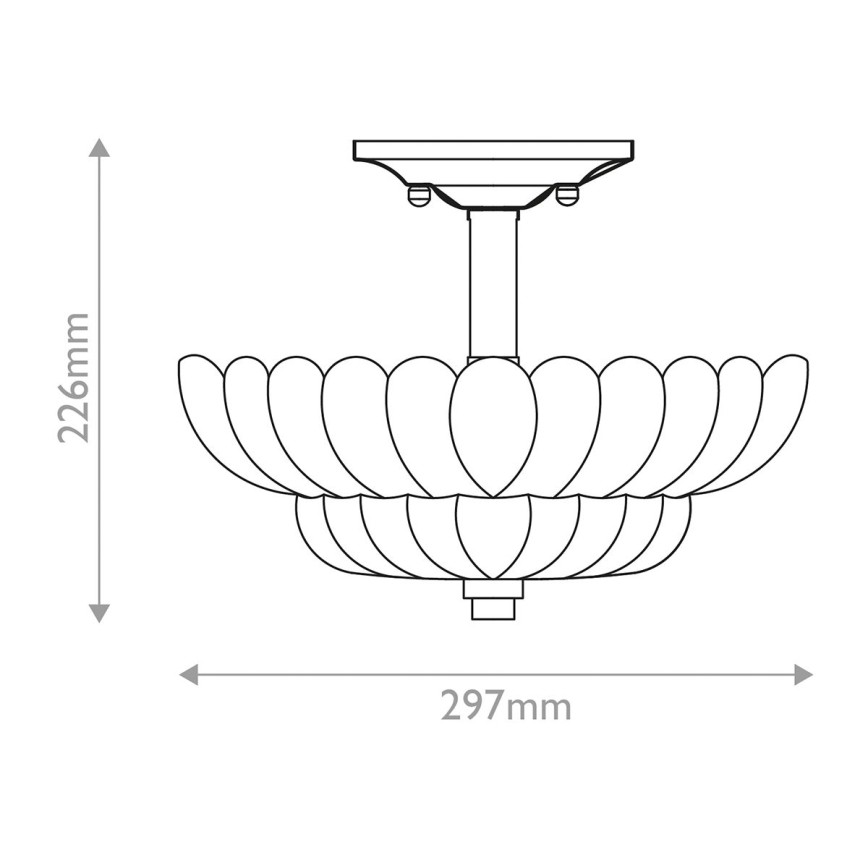 Quoizel - Mennyezeti lámpa WHITECAP 3xE14/40W/230V átm. 29,7 cm