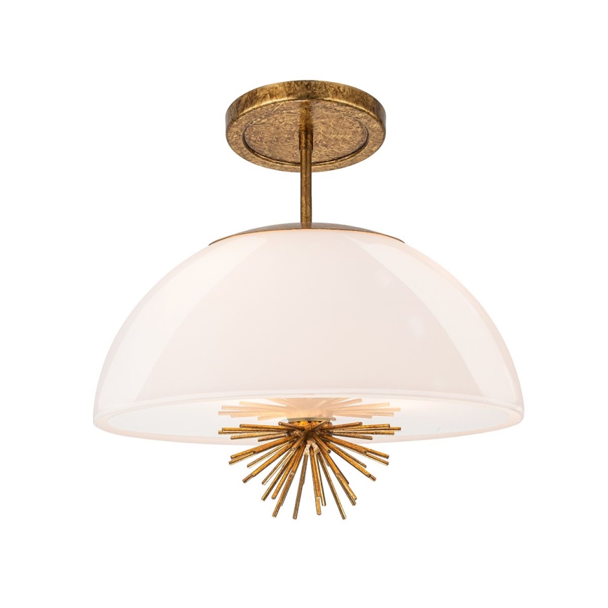 Quoizel - Csillár rúdon STARING 3xE14/40W/230V átm. 45,7 cm arany/patinás/fehér