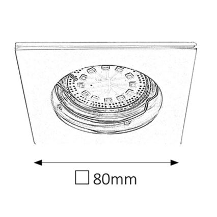Rabalux - 3 darabos LED fürdőszobai süllyesztett mennyezeti lámpa 1xGU10/3W/230V IP44