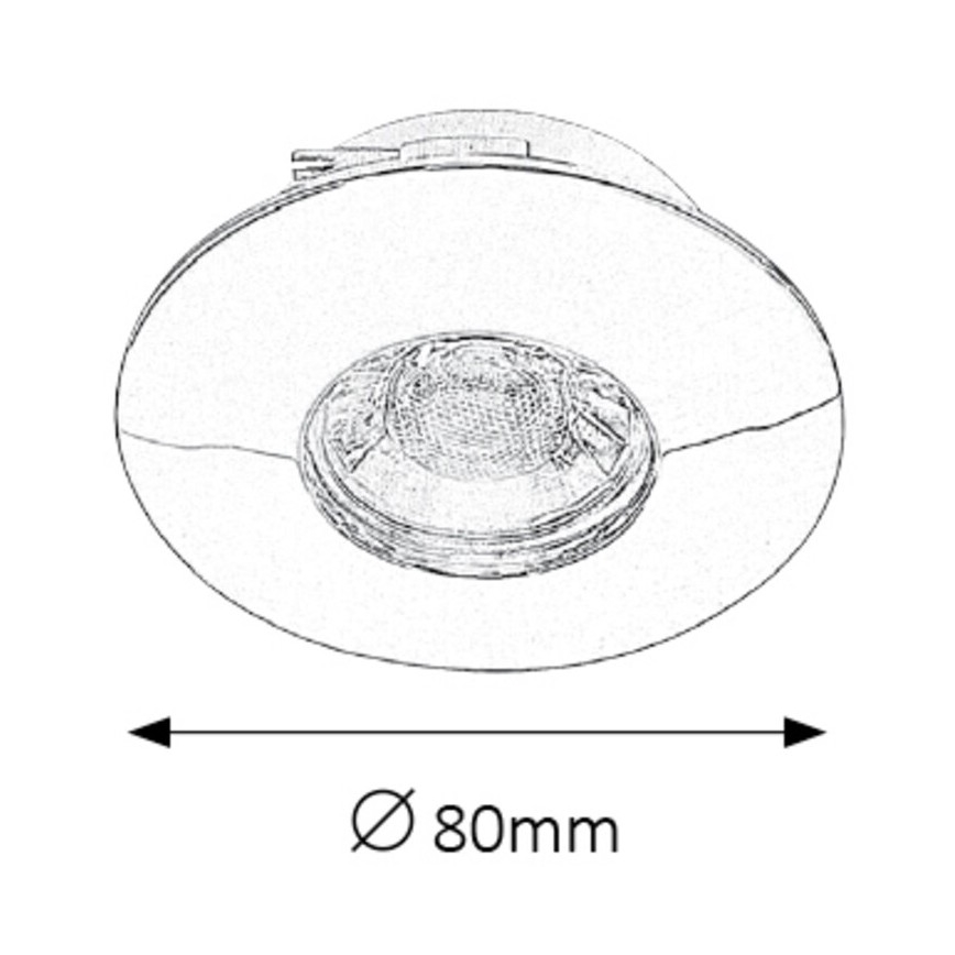 Rabalux - KÉSZLET 3xLED Fürdőszobai beépíthető lámpa 3xLED/4W/230V