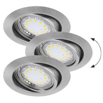 Rabalux - 3 darabos LED süllyesztett lámpatest szett 1xGU10/3W/230V IP40