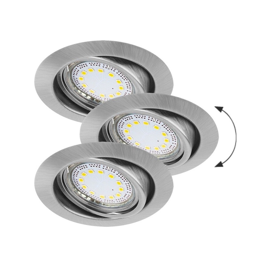 Rabalux - 3 darabos LED süllyesztett lámpatest szett 1xGU10/3W/230V IP40