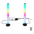 Rabalux - 2 db-os készlet, állítható fényerejű LED RGB asztali lámpa PACO LED/5W/5V + távirányító
