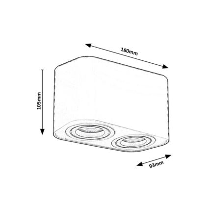 Rabalux - Spotlámpa 2xGU10/42W/230V fehér