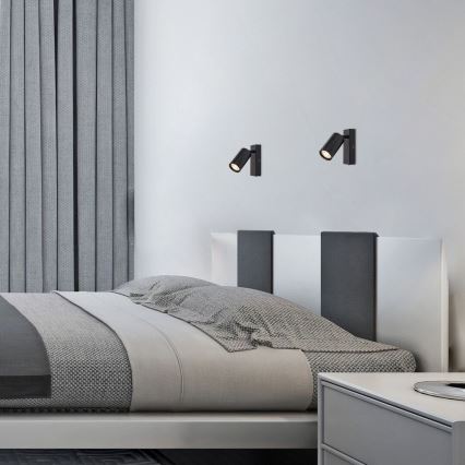 Rabalux - Fali spotlámpa 1xGU10/25W/230V fekete