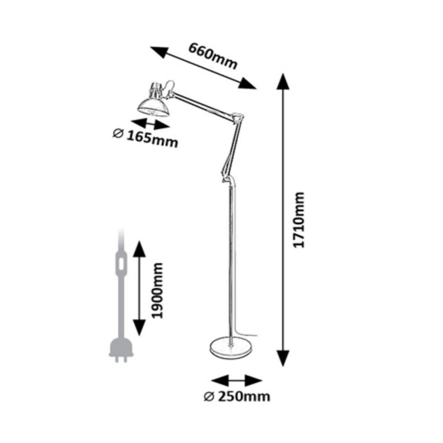 Rabalux - Állólámpa 1xE27/40W/230V krémszínű/arany