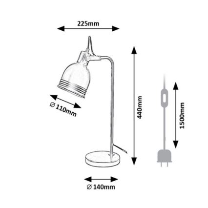 Rabalux - Asztali lámpa 1xE14/25W/230V bézs