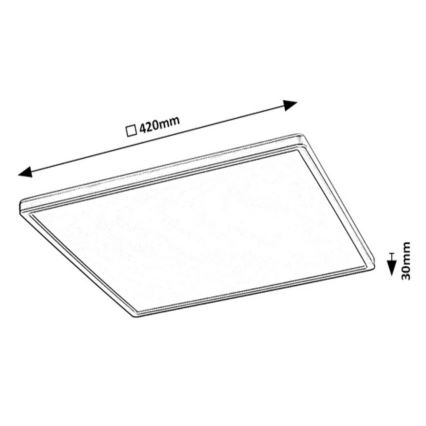 Rabalux - LED RGB fényerőszabályozható mennyezeti lámpa LED/22W/230V Wi-Fi Tuya + távirányító 42x42 cm