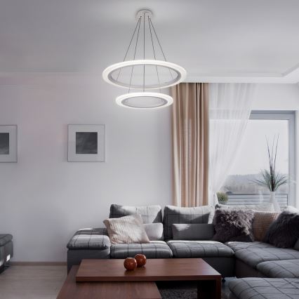 Rabalux 2429 - LED Csillár ADRIENNE LED/62W/230V ezüst