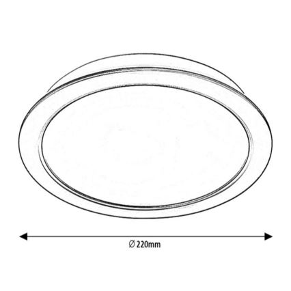 Rabalux - LED mennyezeti lámpa LED/24W/230V átm. 22 cm